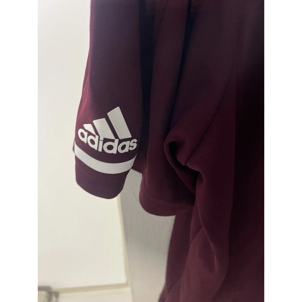 Texas A&M Aggies Adidas Climalite Polo Men XL Maroon Football Helmet NCAA